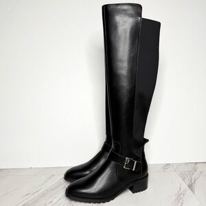New! Blondo Society Black Leather Tall Boot 7M